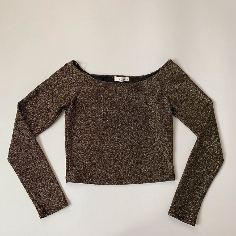 FOREVER 21 LONG SLEEVE PARTY CROPTOP